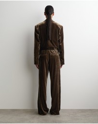 COS - Velvet Elasticated Straight-Leg Trousers