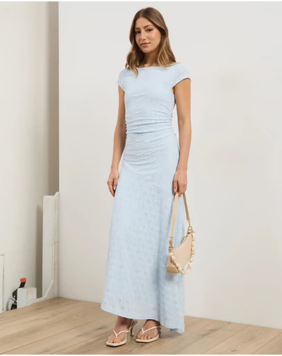 Atmos&Here - Bridget Stretch Geo Lace Midi Dress