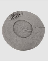 Max Alexander - European Made Grey Soft Wool Beret