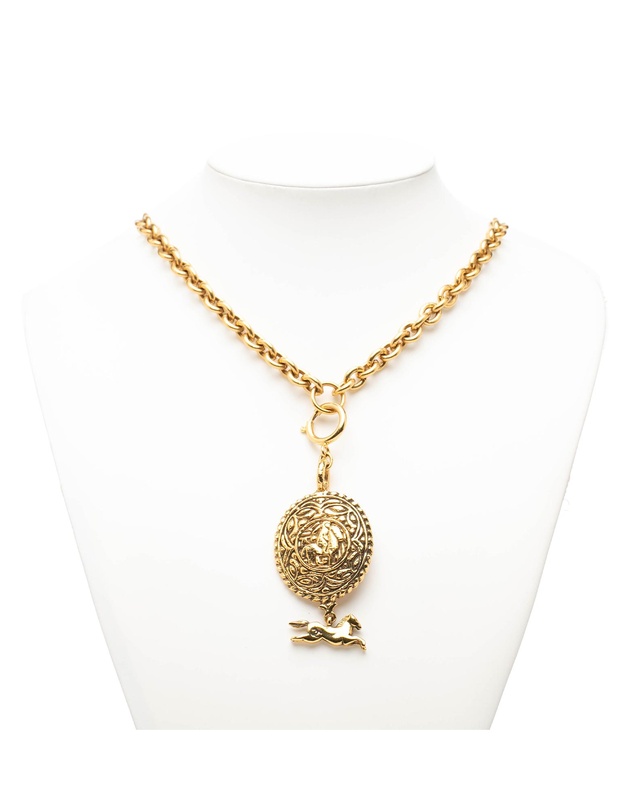 Pre-Loved by Azura Reborn - Pre-Loved Gold Plated Knight Horse Pendant Necklace