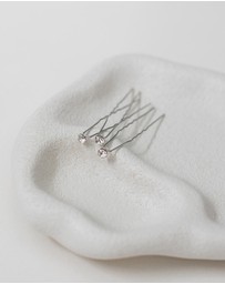 The White Collection - Aria - 6mm Crystal Bridal Hair Pin Trio
