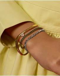 Wanderlust + Co - Multi Hearts 925 Sterling Silver Bracelet
