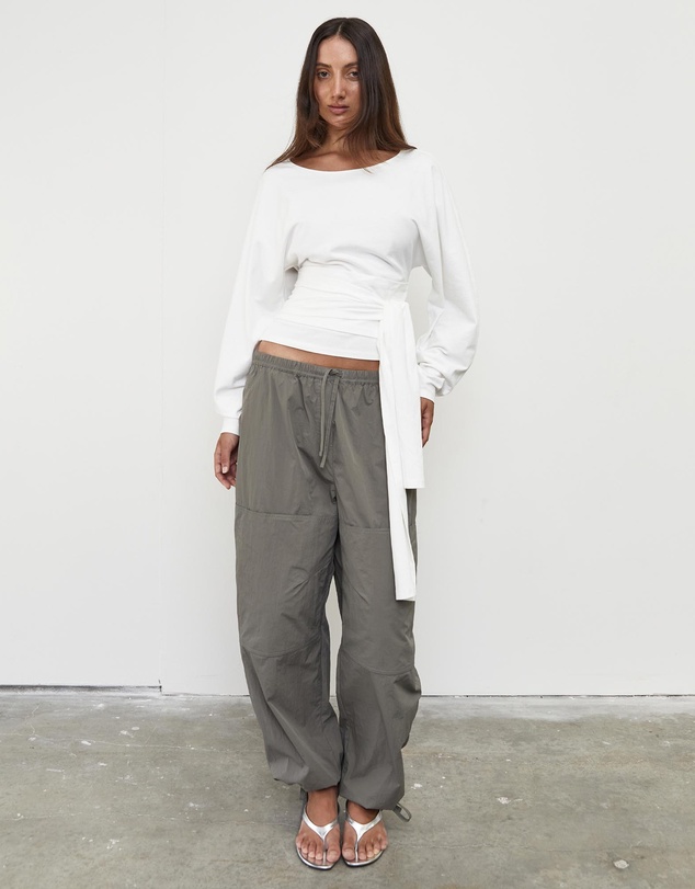 Pinky & Kamal - Waist Wrap LS top
