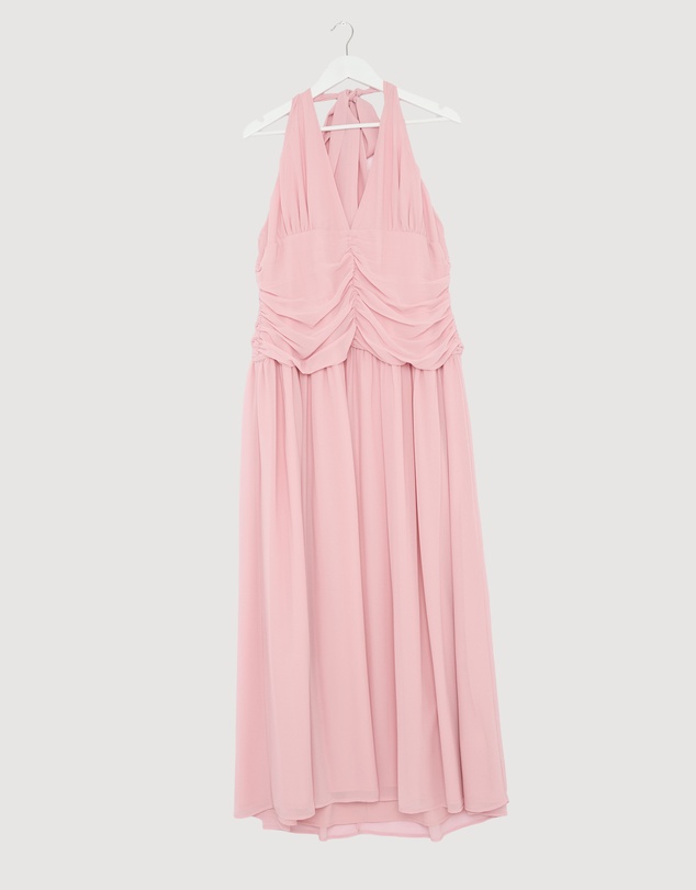 Revibe - Repaired CHANCERY Talara Halter Maxi Dress - AU 18