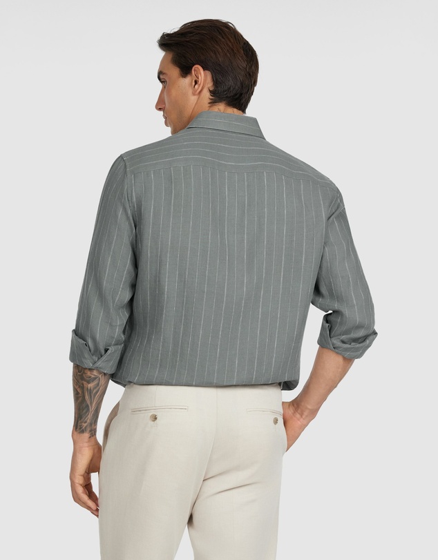 Tarocash - Hamilton Linen Stripe Shirt