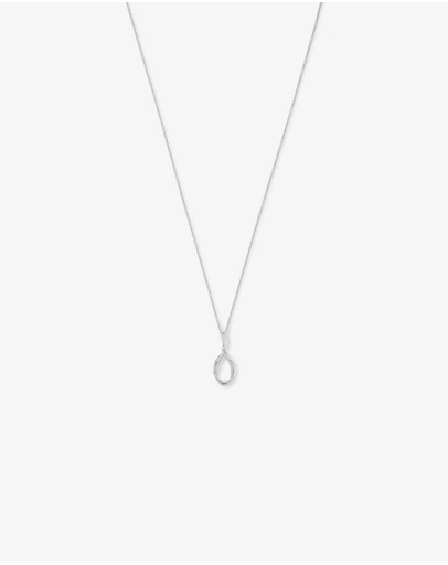 Michael Hill - Cubic Zirconia Interlaced Oval Pendant Necklace in Sterling Silver