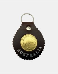 Jacaru - Jacaru 6401 Keyring Round with 'Coin', Leather