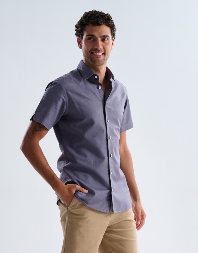 3 Wise Men - 3 Wise Men Lagoon Linen Short Sleeve Shirt