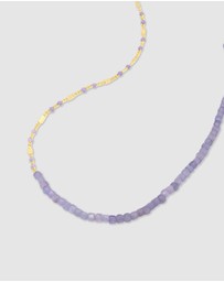 Wanderlust + Co - Tanzanite Lavender Gold Necklace