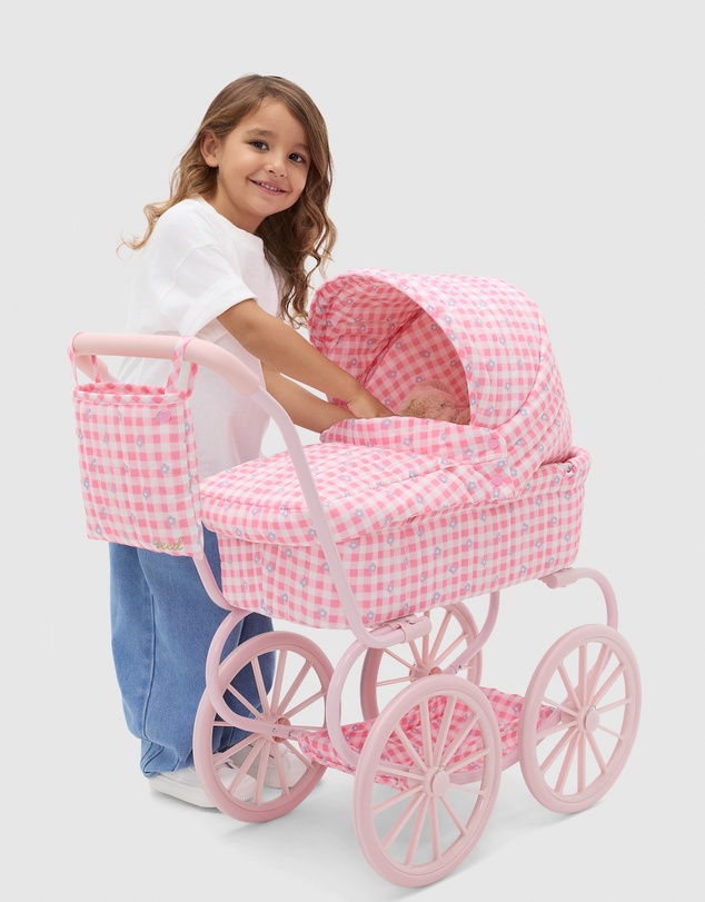 Seed Heritage - Gingham Junior Vintage Doll Pram