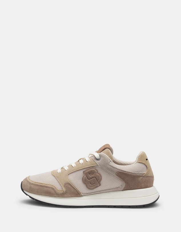 BOSS - Vinston Double B Monogram Suede Trainers - Men's