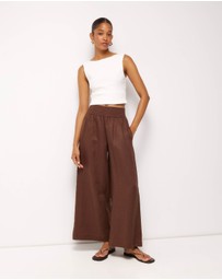 AERE - Tori Cropped Linen Pants