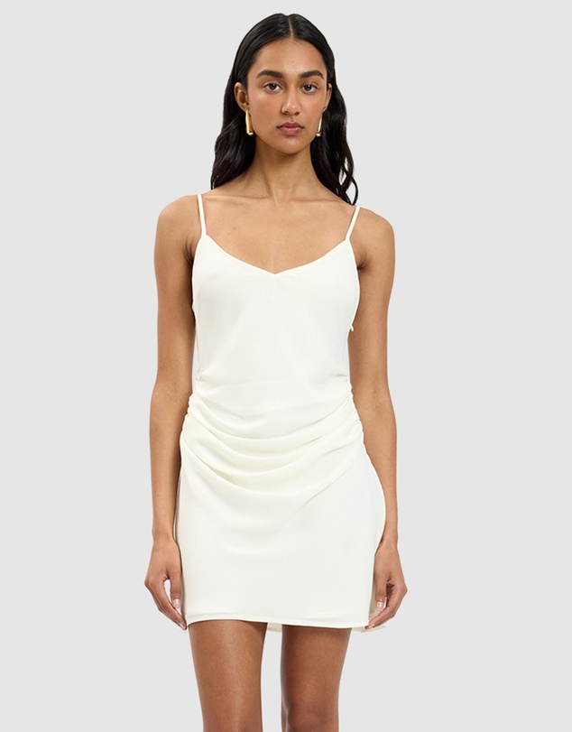 With Harper Lu - Georgette Draped Mini Dress