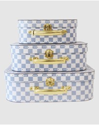 Alimrose - Kids Carry Case Set Blue Check