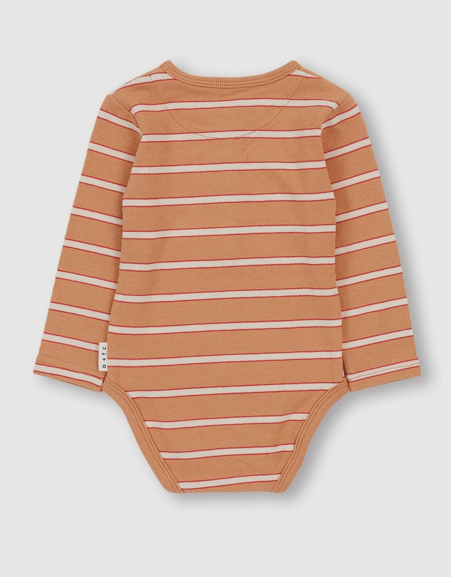 Olive & The Captain - Clay Stripe Knit LS Bodysuit