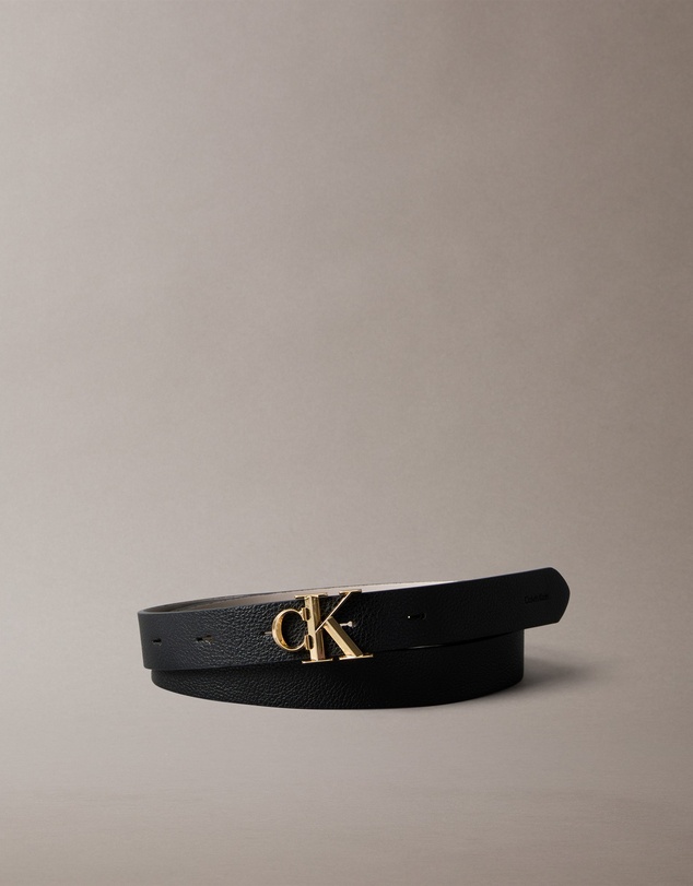 Calvin Klein - Reversible Pebbled Leather Logo Belt