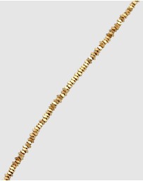 Elli Jewelry - Necklace Hematite Beaded Layering 925 Sterling Silver Gold-Plated
