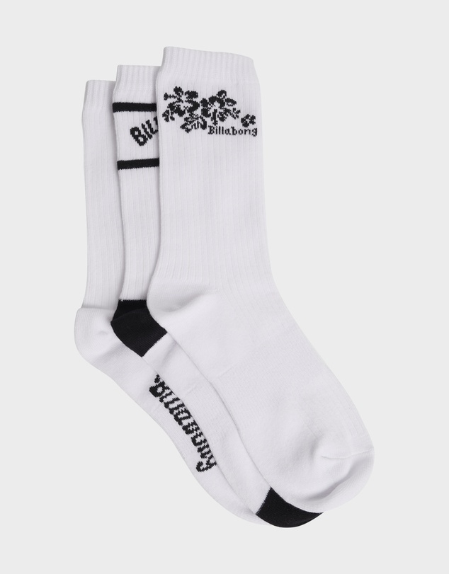 Billabong - Womens Good Times 3 Pack Crew Socks