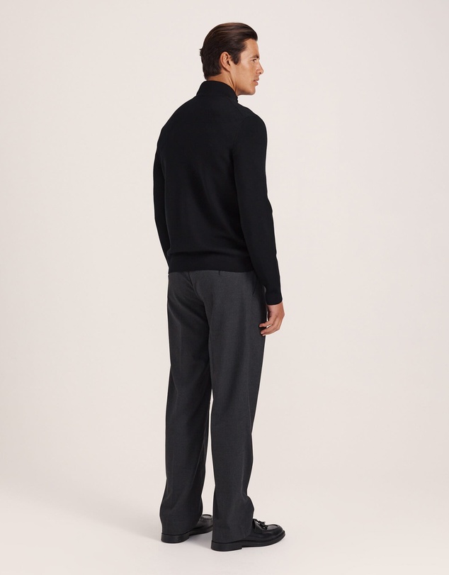 SABA - Franklin Quarter Zip Wool Knit Polo