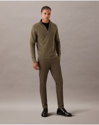 Calvin Klein - Waffle Quarter Zip Jumper