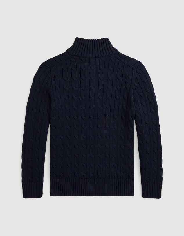 Polo Ralph Lauren - Cable-Knit Cotton Quarter-Zip Sweater - Teens