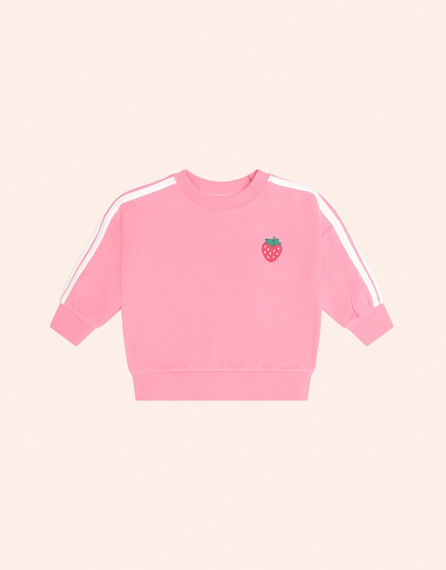 Huxbaby - Strawberry Embroidered Sweatshirt - Babies-Teens