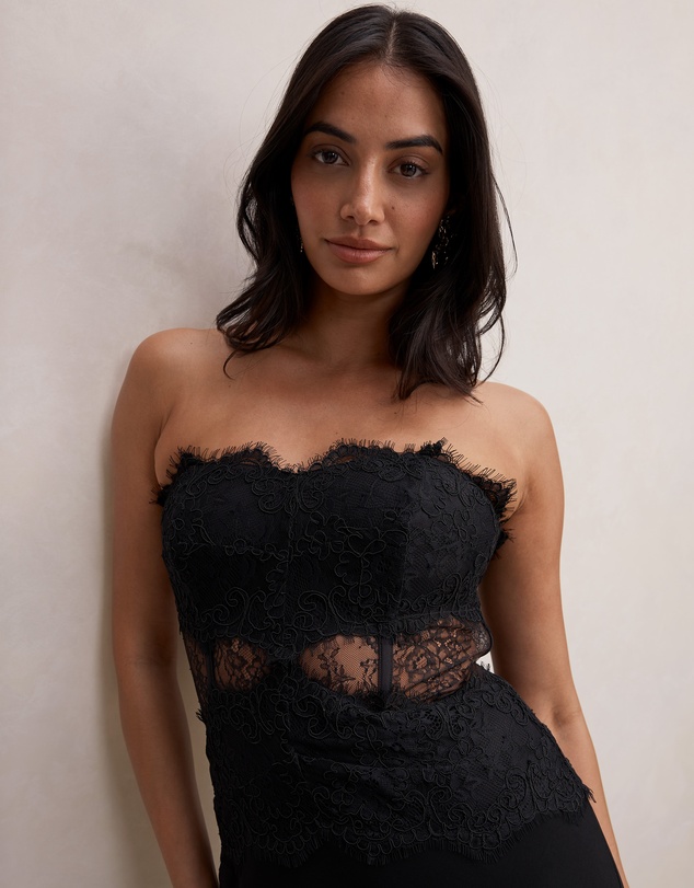 Forever New - Amity Lace Corset Sheer Maxi Dress