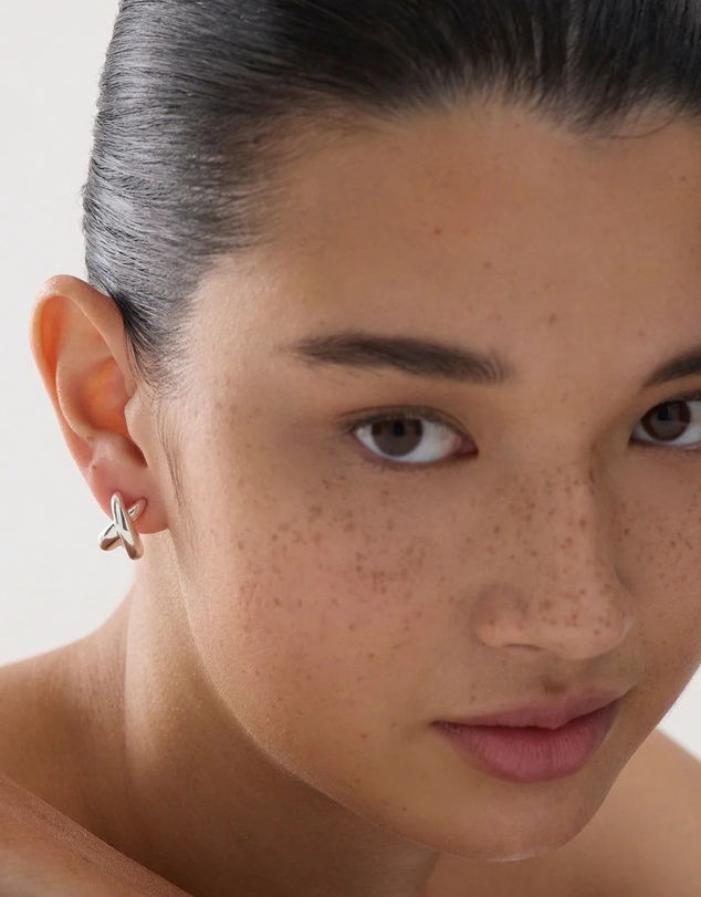 Najo - Oceane Silver Stud Earring