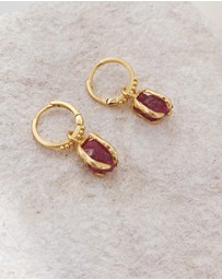 Carou - October Birthstone Earrings ~ Pink Tourmaline