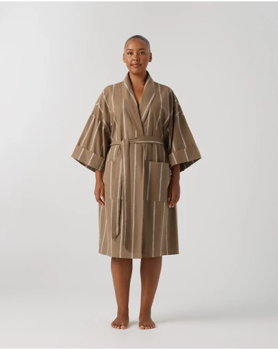 Hommey - Striped Ramie Robe