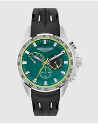 Aston Martin - HDL Podium Green Black Silicone Strap Watch