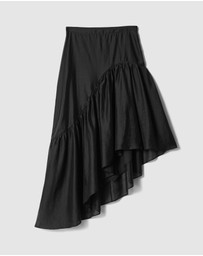 & Other Stories - Asymmetric Ruffle Midi Skirt