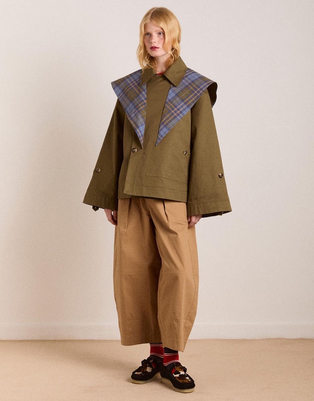 Damson Madder - Jerry Crop Trench Coat