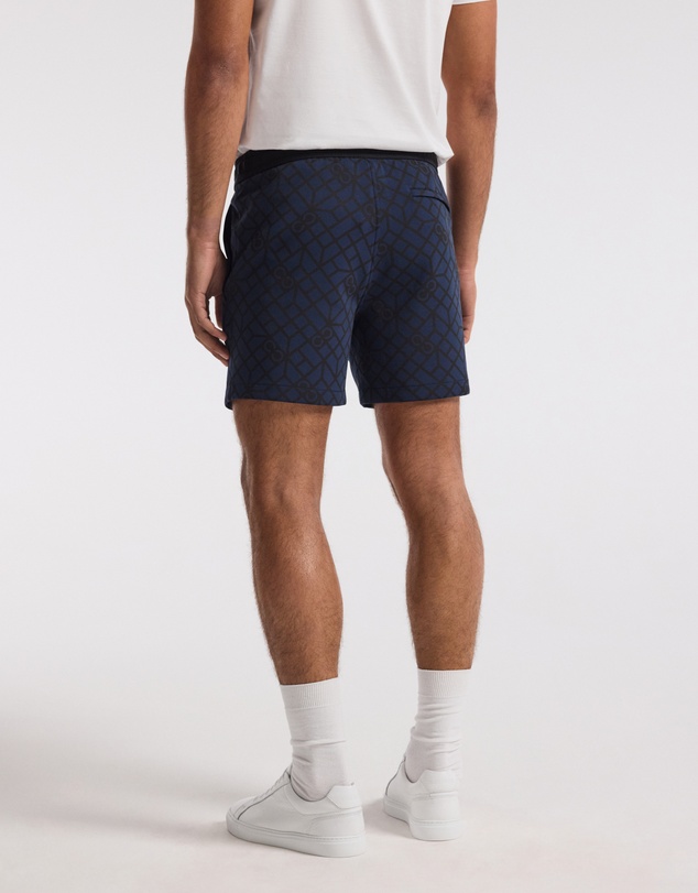 Calibre - Monogram Print Sweatshorts Mid Blue