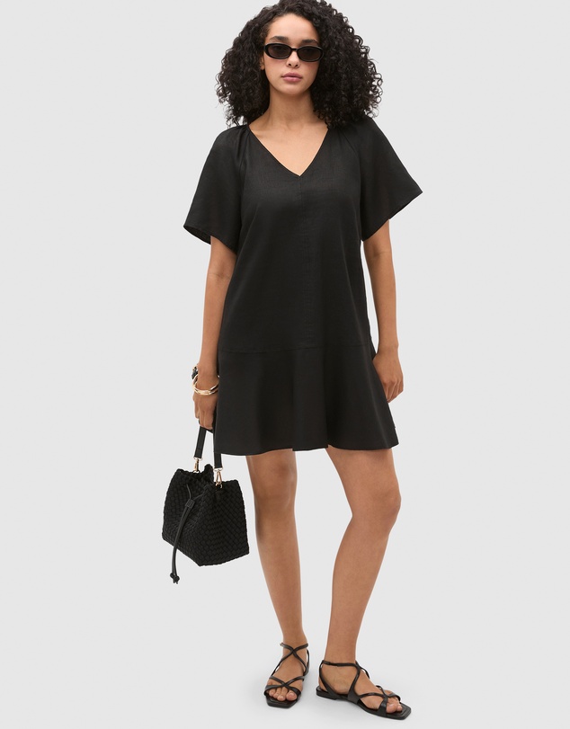 Seed Heritage - Core Linen Flutter Mini Dress