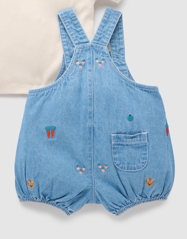 Purebaby - Bunny Garden Overall Set-Kids-Babies
