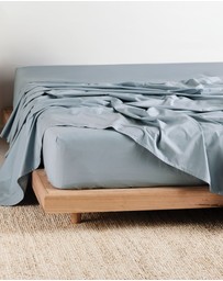 Linen House - Vienna 300TC Cotton Percale Sheet Set 50cm