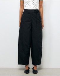 AERE - Olyssa Tie Waist Cotton Pants
