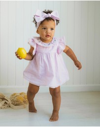 Bebe by Minihaha - Madelyn Embroidered Overlay Bodysuit - Babies