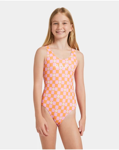 Roxy - Girls 8 to 16 Flower Check One Piece