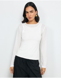 AERE - Tara Layered Jersey Top