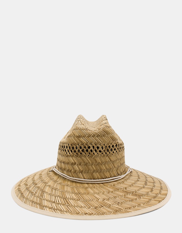 Morgan & Taylor - Rhodes Woven Straw Fedora in Natural Beige