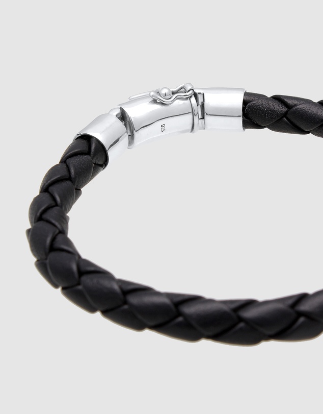 Kuzzoi - ICONIC EXCLUSIVE - Leather Cord Bracelet with 925 Sterling Silver Closure