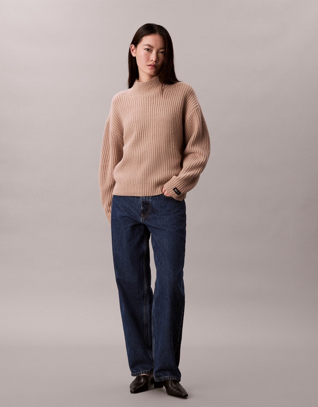 Calvin Klein - Ribbed Chunky Relaxed Turtleneck Jumper