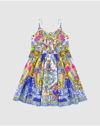 Camilla - Strappy Maxi Dress With Tie Front - Kids-Teens