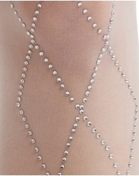 High Heel Jungle - Richie Diamond Crystal Tights - Nude