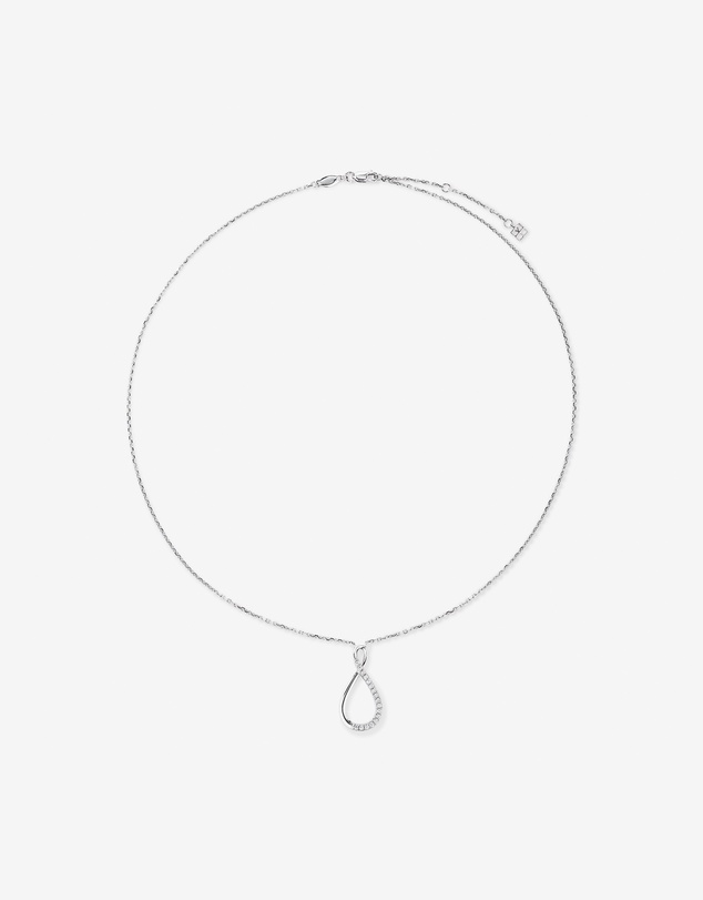 Michael Hill - Cubic Zirconia Infinity Pendant Necklace in Sterling Silver