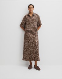 Country Road - Print Boxy Fit Linen Shirt
