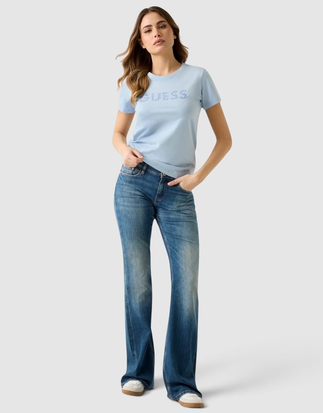 GUESS - Short Sleeve Studs Script T-Shirt