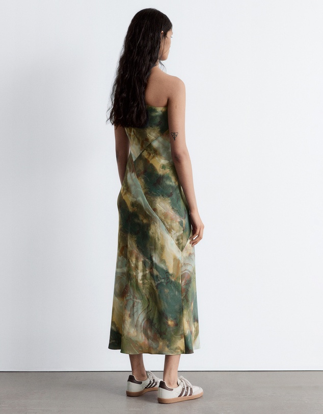 & Other Stories - One-Shoulder Satin Midi Dress